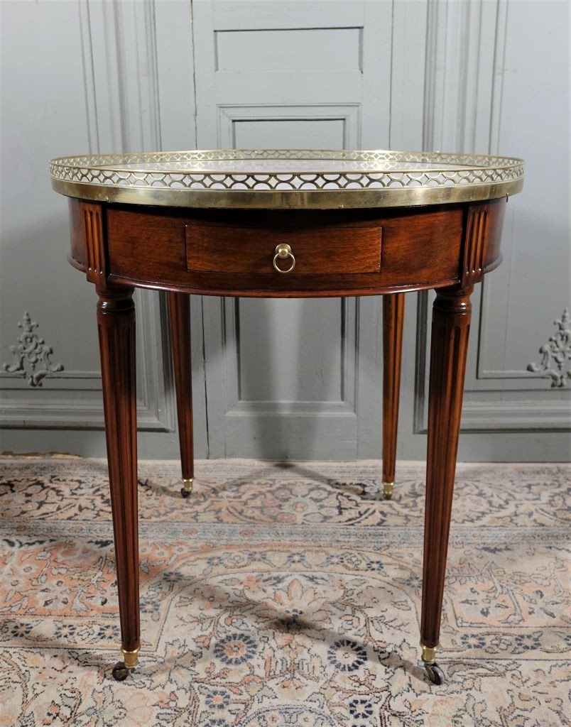 Table Bouillotte d'époque Louis XVI En Acajou. Fin XVIIIème-photo-2