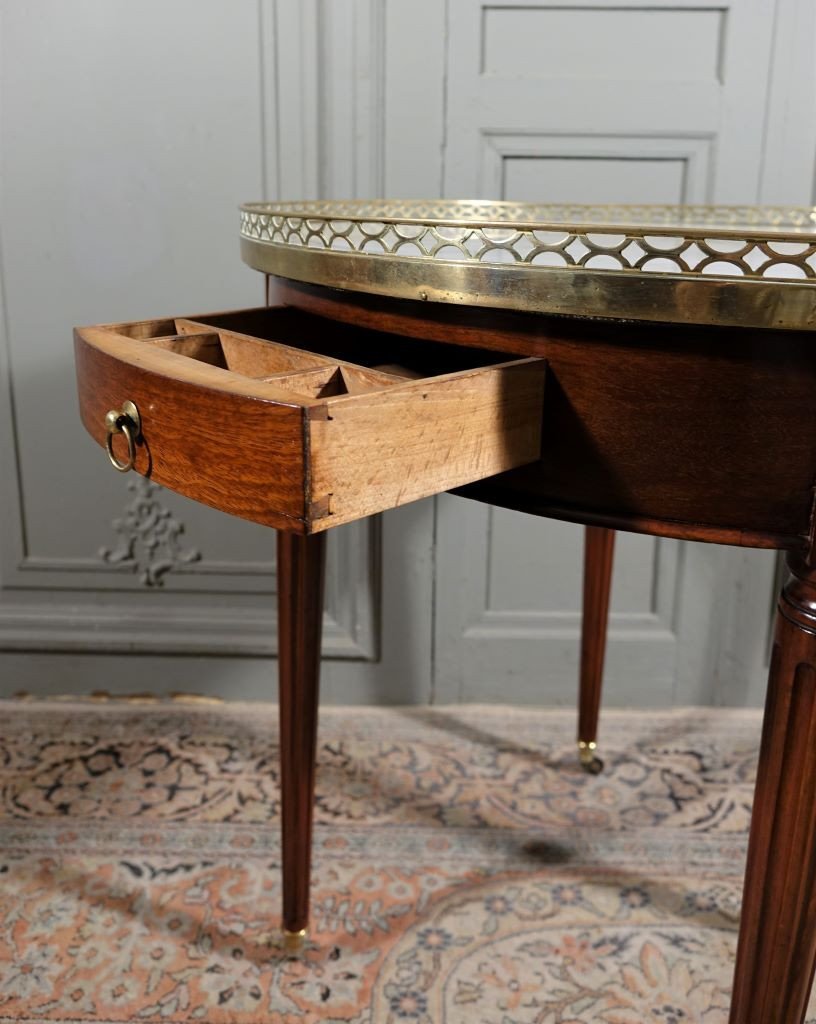 Table Bouillotte d'époque Louis XVI En Acajou. Fin XVIIIème-photo-4