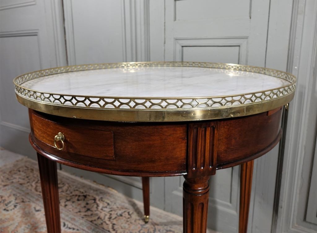 Table Bouillotte d'époque Louis XVI En Acajou. Fin XVIIIème-photo-6