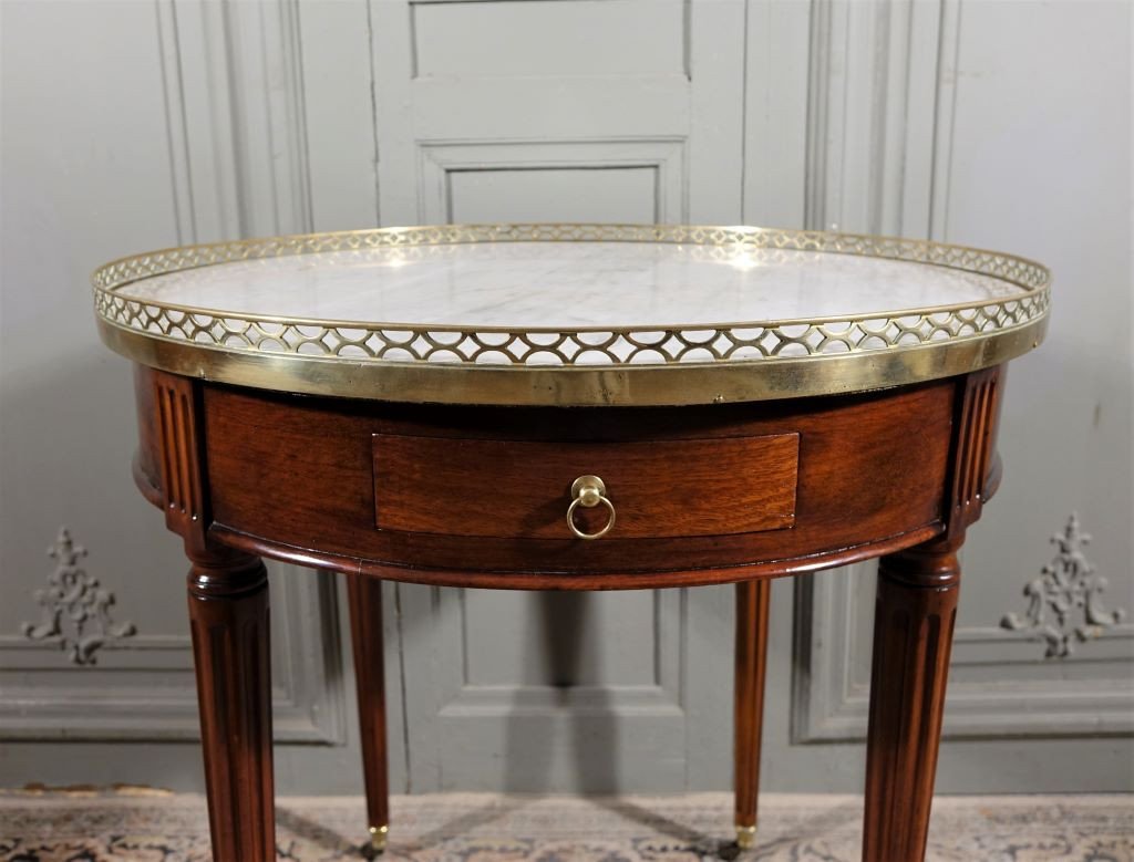 Table Bouillotte d'époque Louis XVI En Acajou. Fin XVIIIème-photo-7