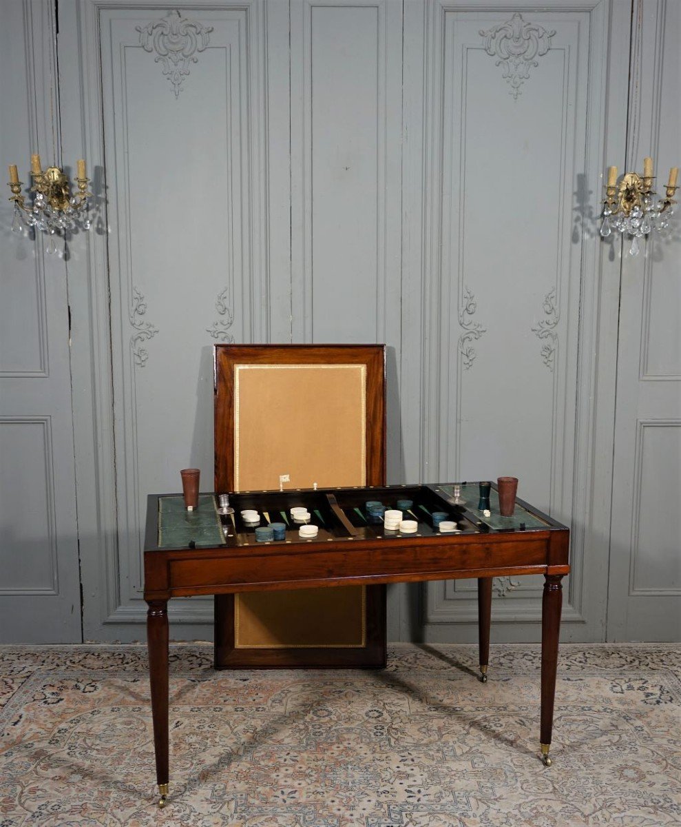 Table De Tric Trac d'époque Louis XVI Estampillée D.L ANCELLET