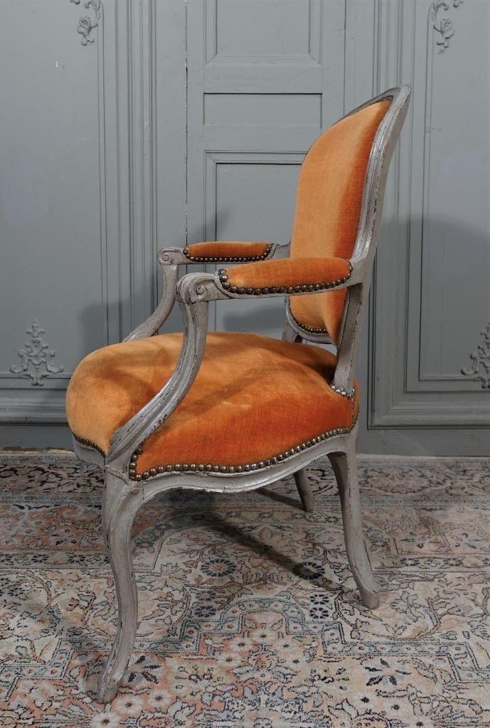 Paire De Fauteuils Louis XV Estampillés M. Jullien-photo-1