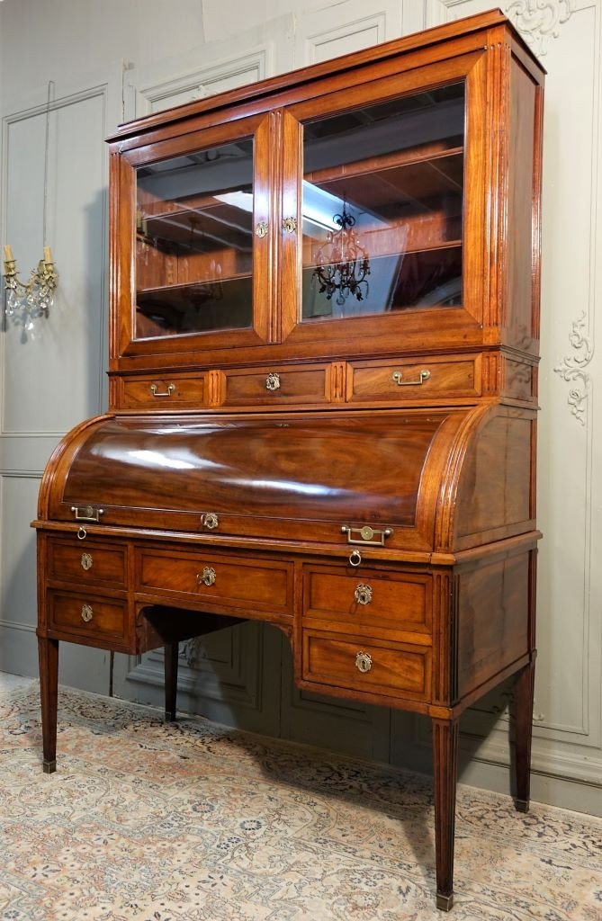 Bureau à Cylindre d'époque Louis XVI-photo-3