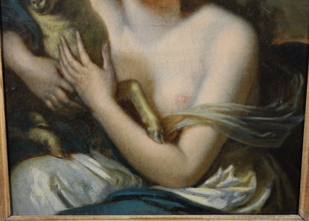 Suiveur De J.b Greuze - Huile Sur Toile Début XIXème -photo-4