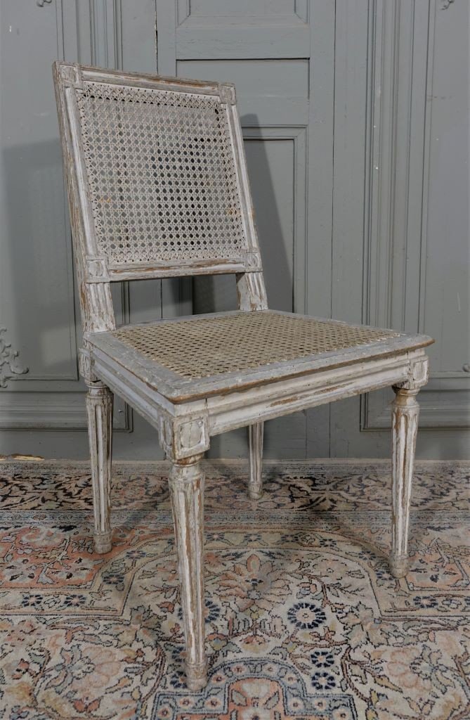 Rare Suite Of Ten Louis XVI Chairs-photo-4