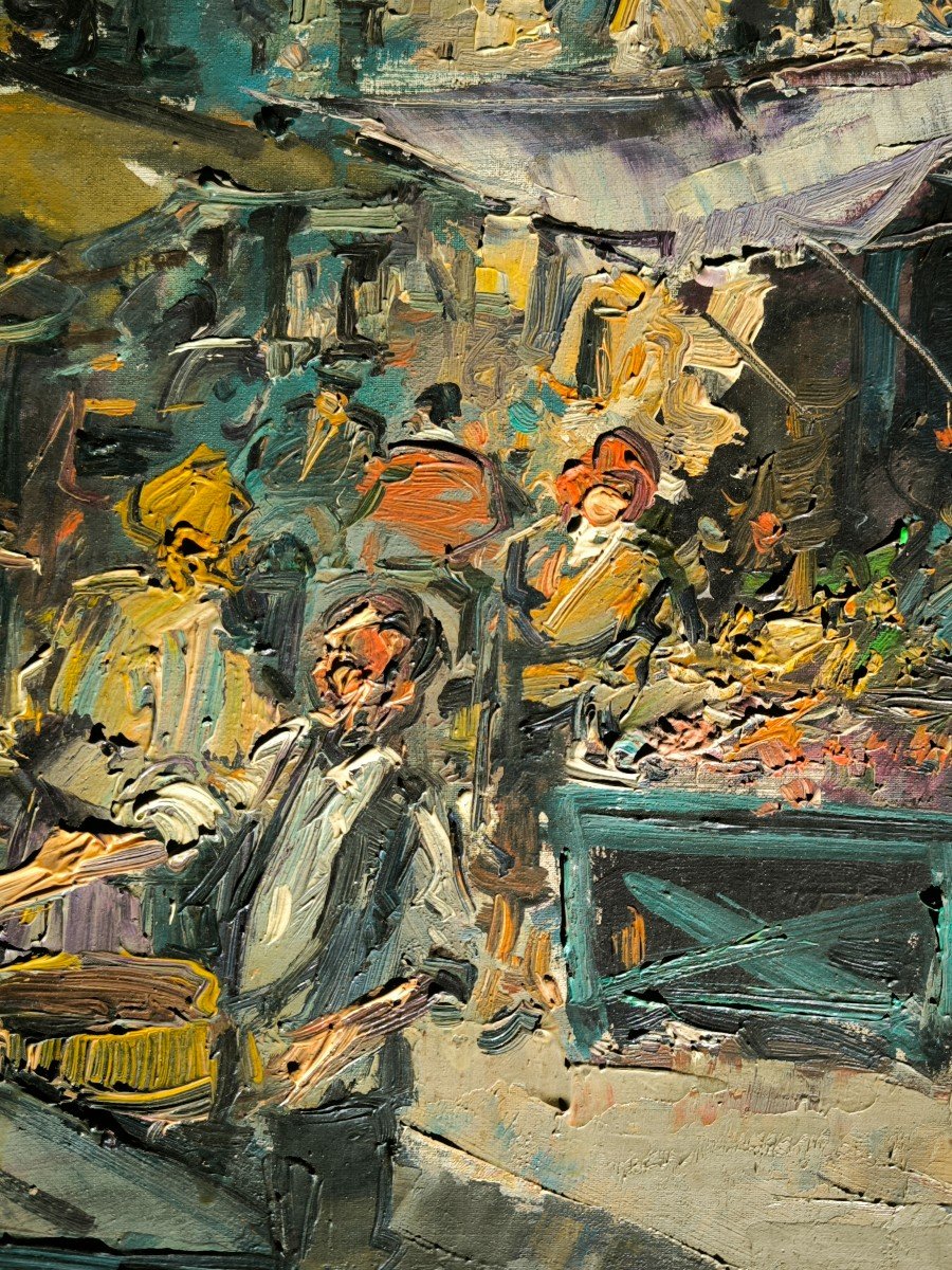 Giovanni Pane "Marché Napolitain -Porta Nolana" Début XXeme-photo-1