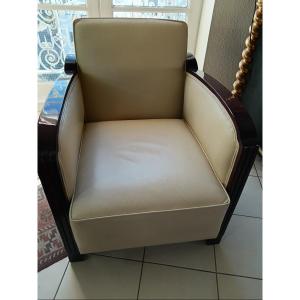 Paire De Fauteuils Art Deco XXe