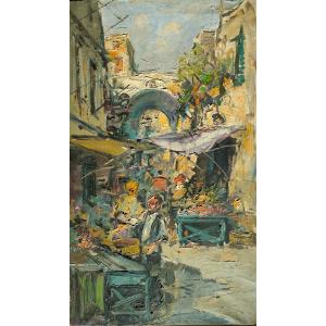 Giovanni Pane "Marché Napolitain -Porta Nolana" Début XXeme