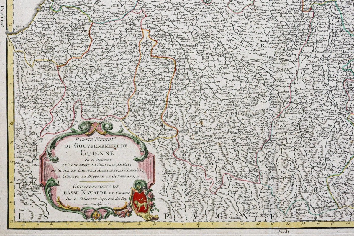 Carte Ancienne De Guyenne – Navarre-photo-3