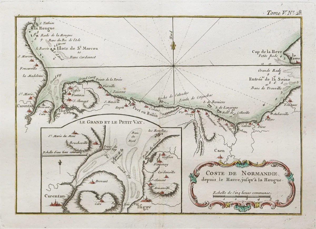 Nautical Chart Of The Coasts Of Normandy