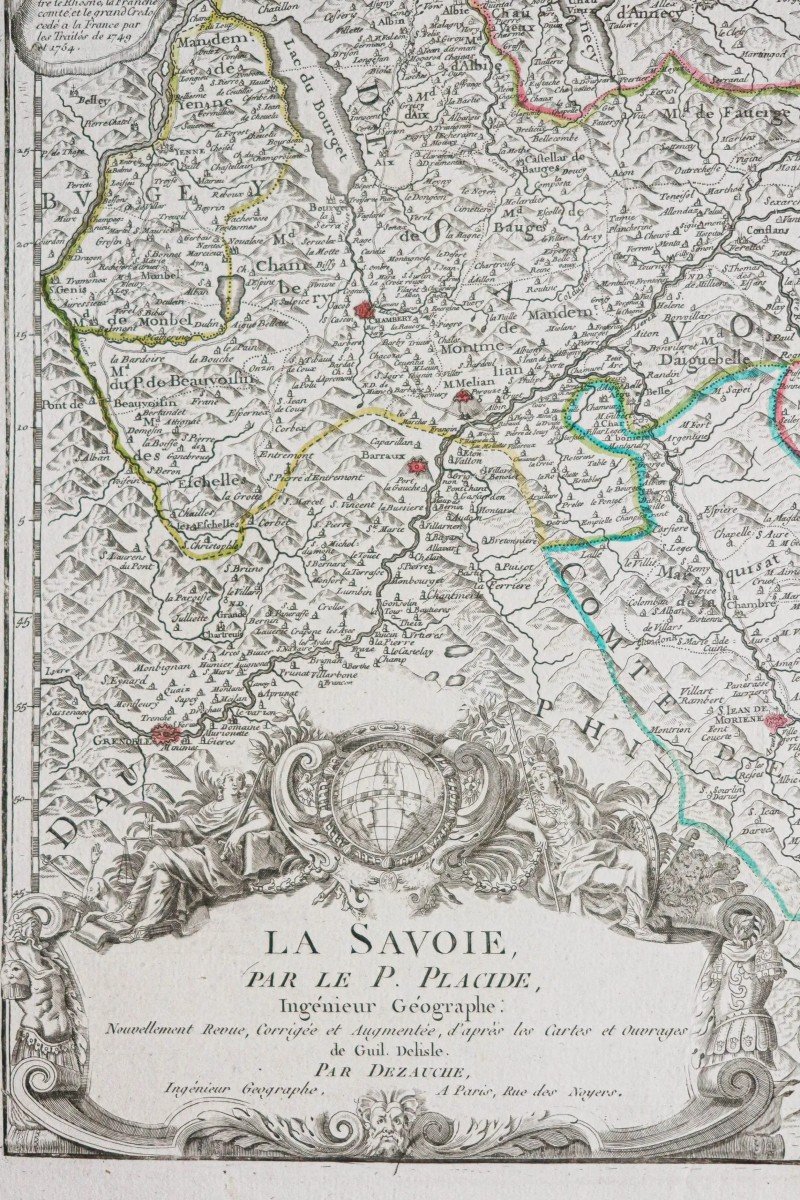 Carte Géographique Ancienne – La Savoie-photo-3