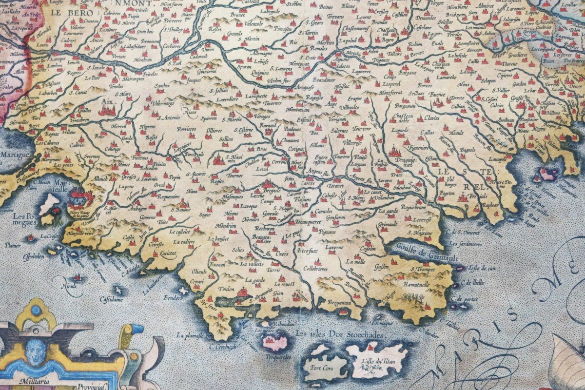 Carte Géographique Ancienne De La Provence-photo-3