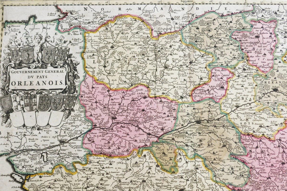 Old Geographical Map Of Orléans-photo-4