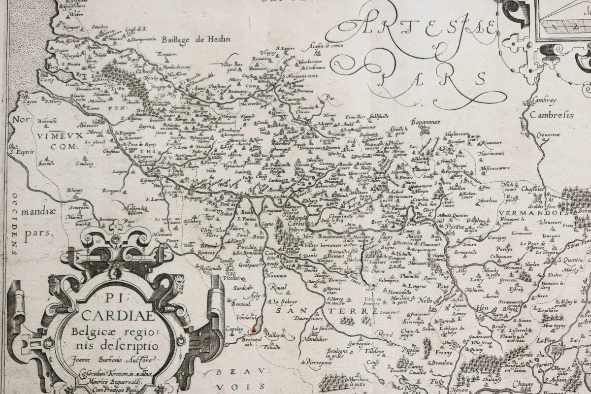 Old Geographical Map Of Picardy-photo-3