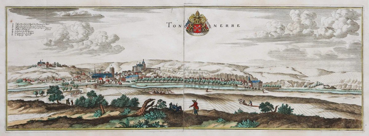Panorama ancien de Tonnerre - Bourgogne