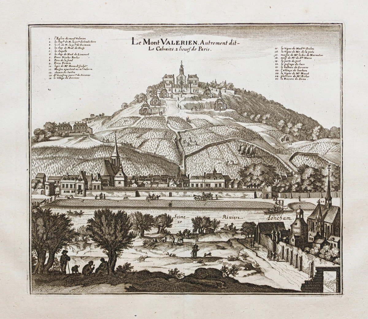 Old Engraving Of Mont Valerien