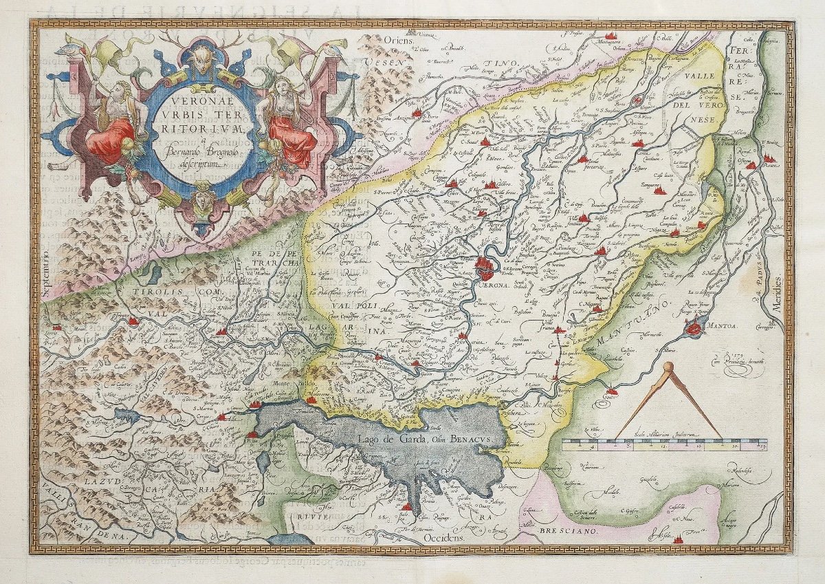 Carte Géographique Ancienne De Vérone – Lac De Garde