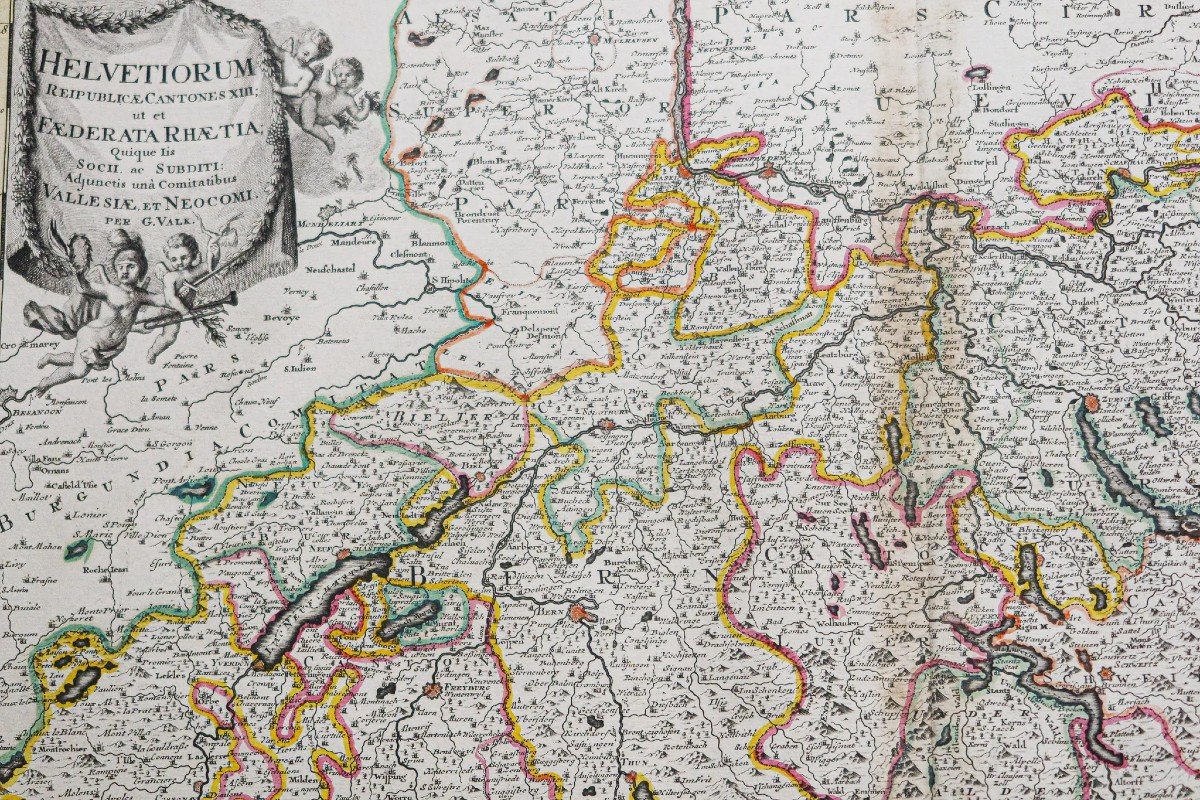 Carte Géographique Ancienne De La Suisse-photo-3