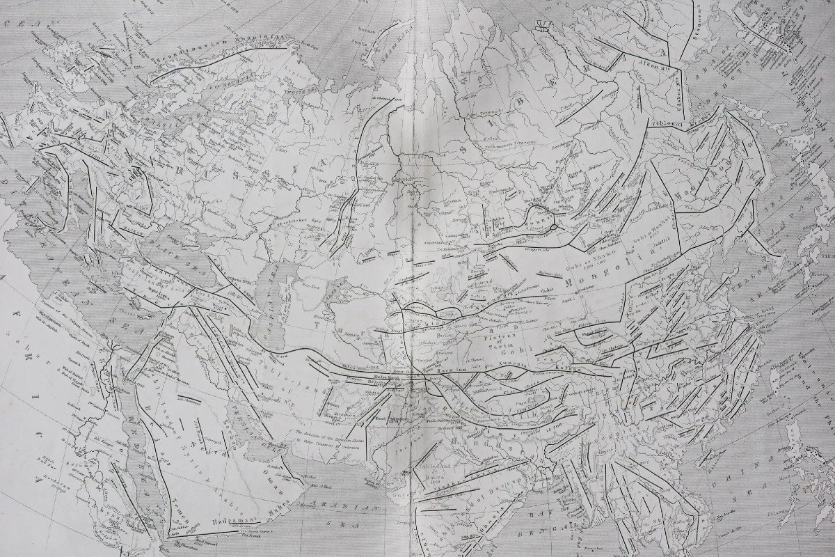 Carte Des Montagnes D’asie Et D’europe-photo-3