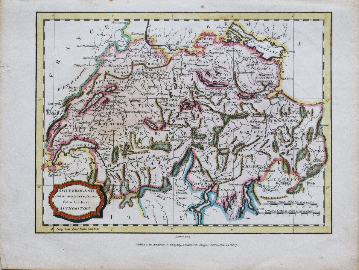 Old Geographical Map Of Switzerland-photo-2