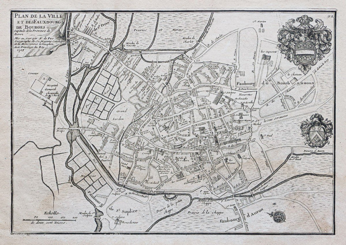 Old Plan Of Bourges