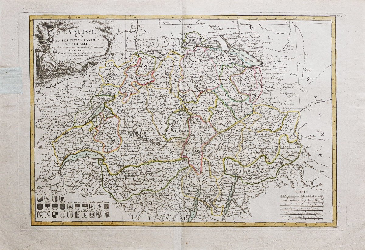 Carte Géographique Ancienne De La Suisse-photo-2