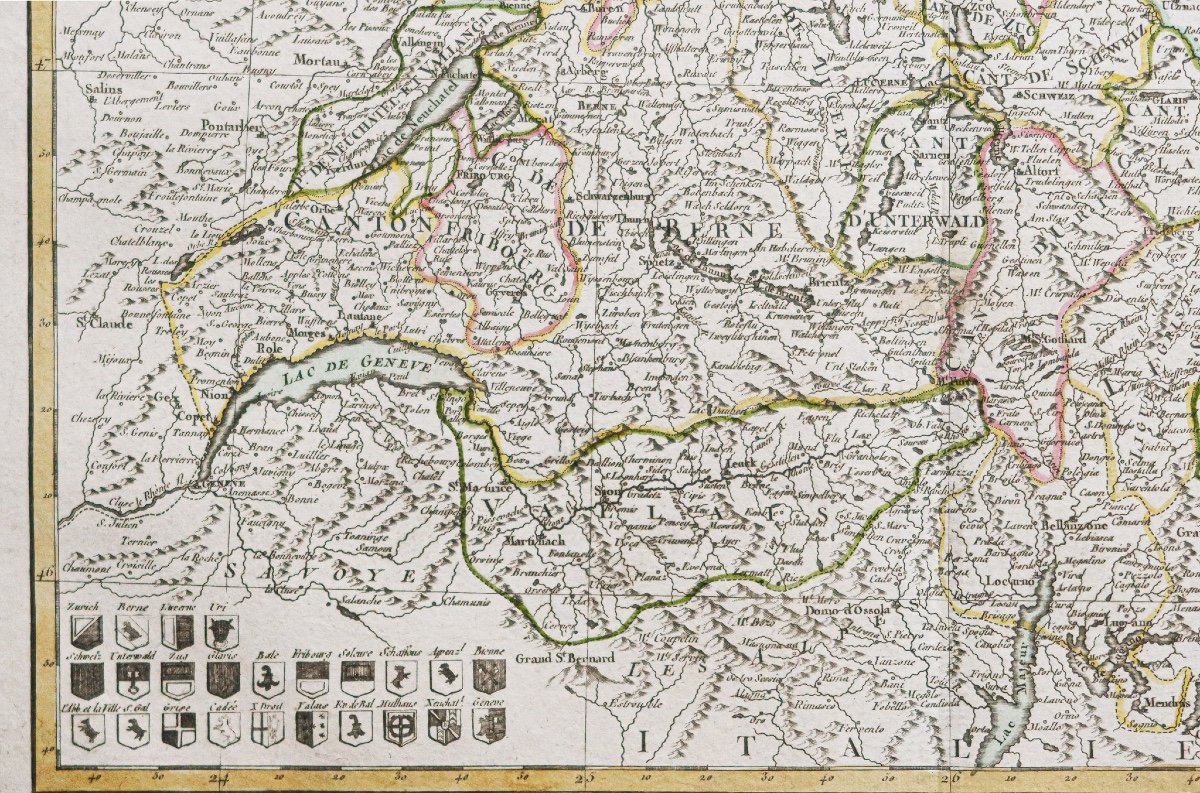 Carte Géographique Ancienne De La Suisse-photo-3