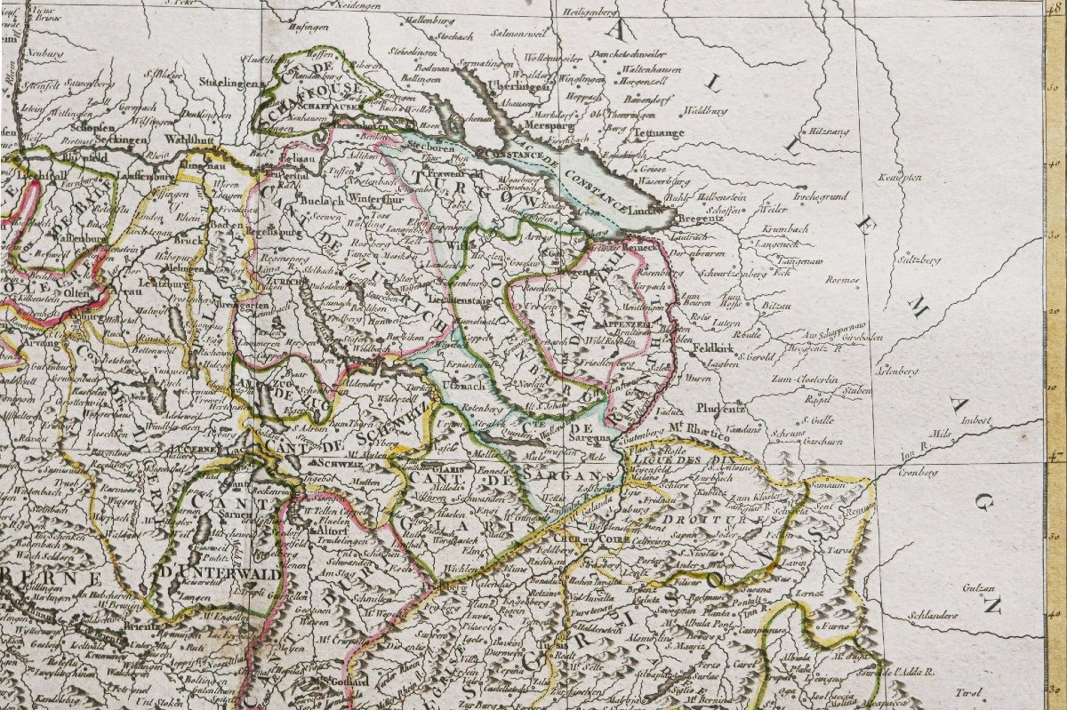 Carte Géographique Ancienne De La Suisse-photo-4