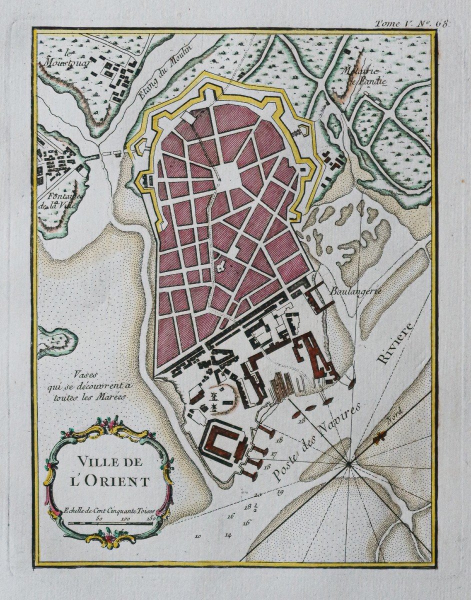 Old Map Of Lorient – Brittany