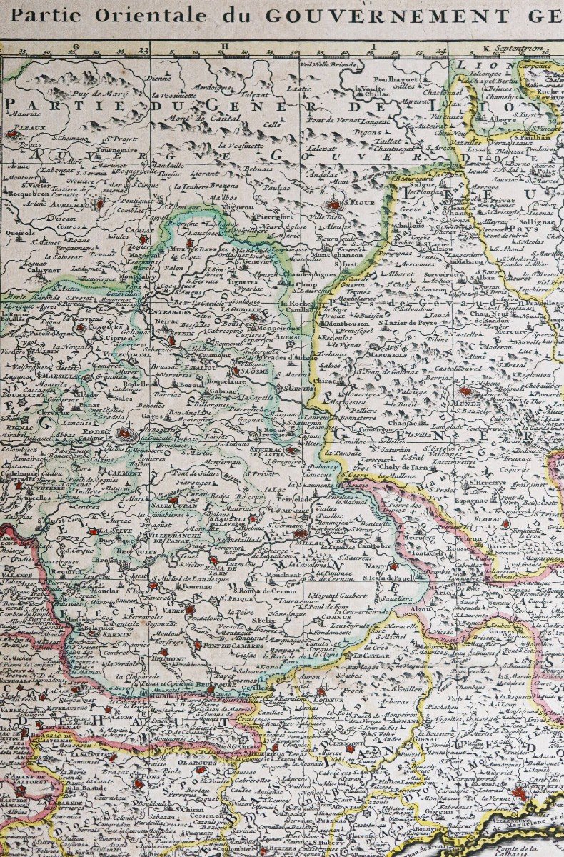 Carte Géographique Ancienne Du Languedoc-photo-2