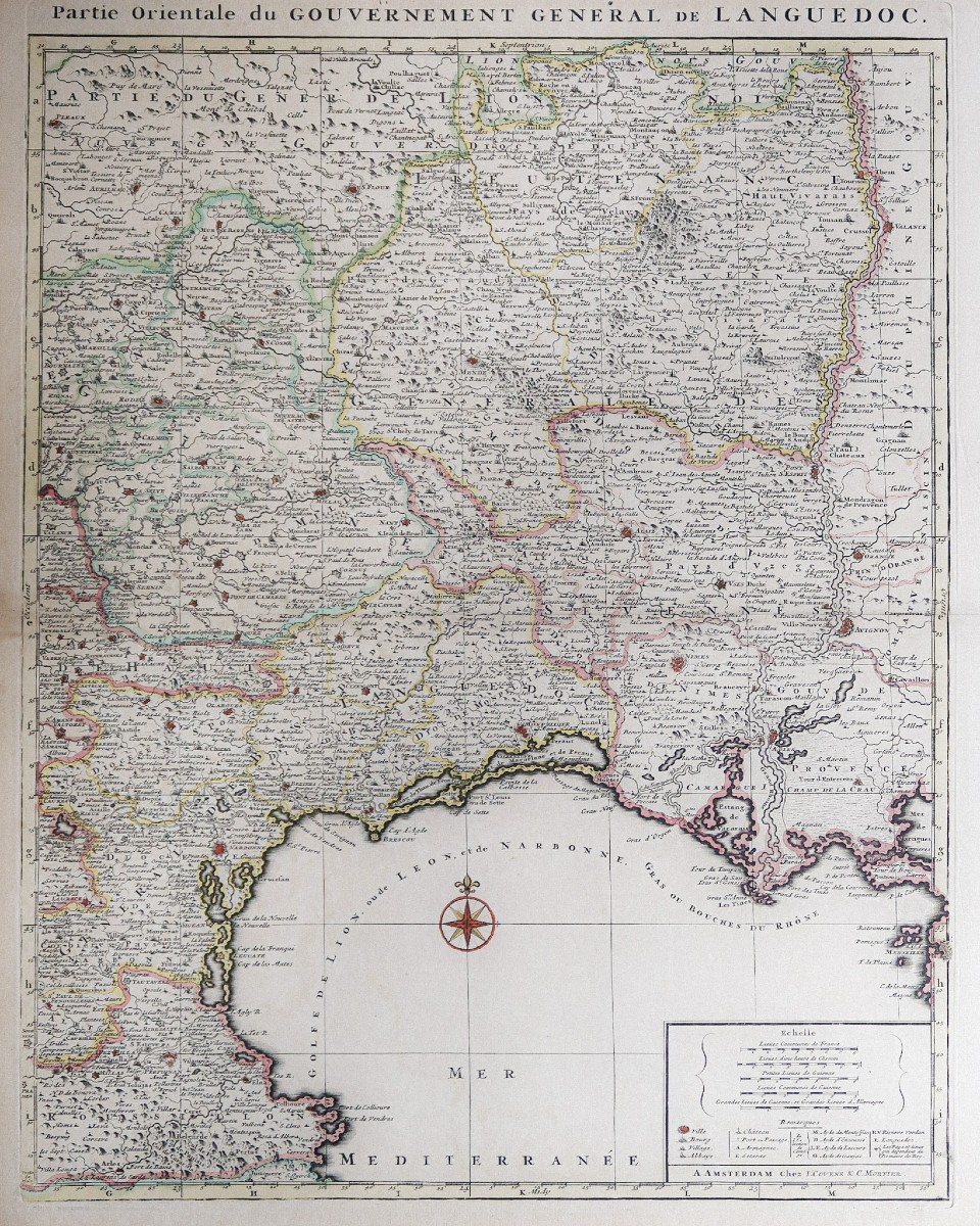 Carte Géographique Ancienne Du Languedoc