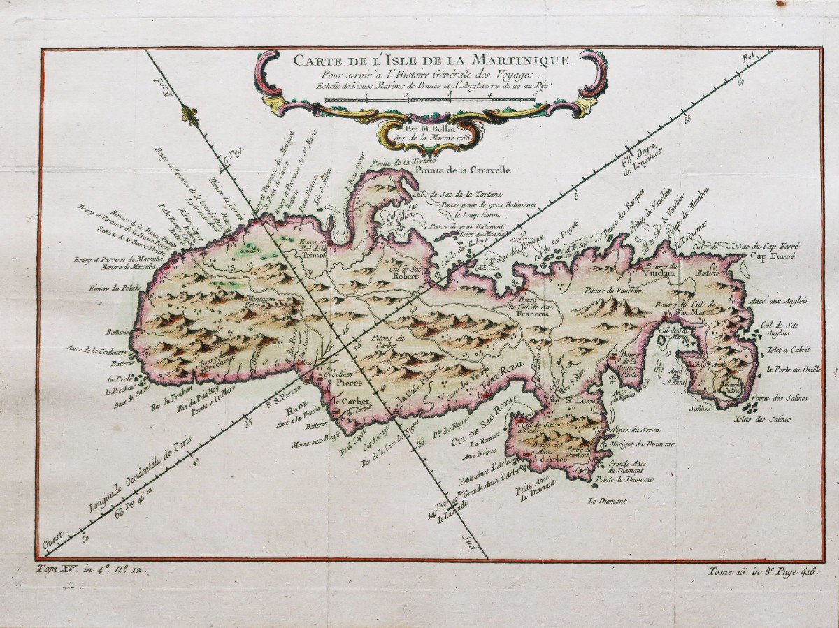 Old Marine Map Of Martinique-photo-2