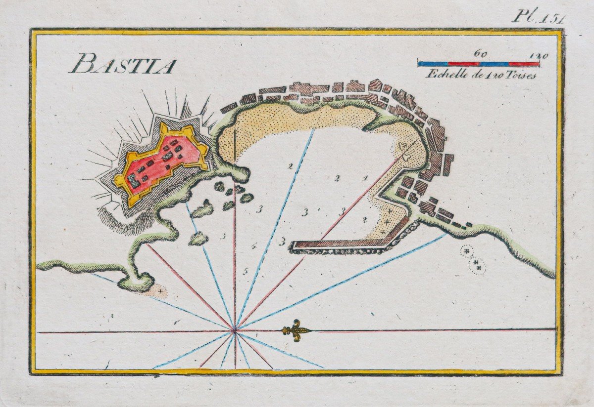 Carte Marine Ancienne De Bastia