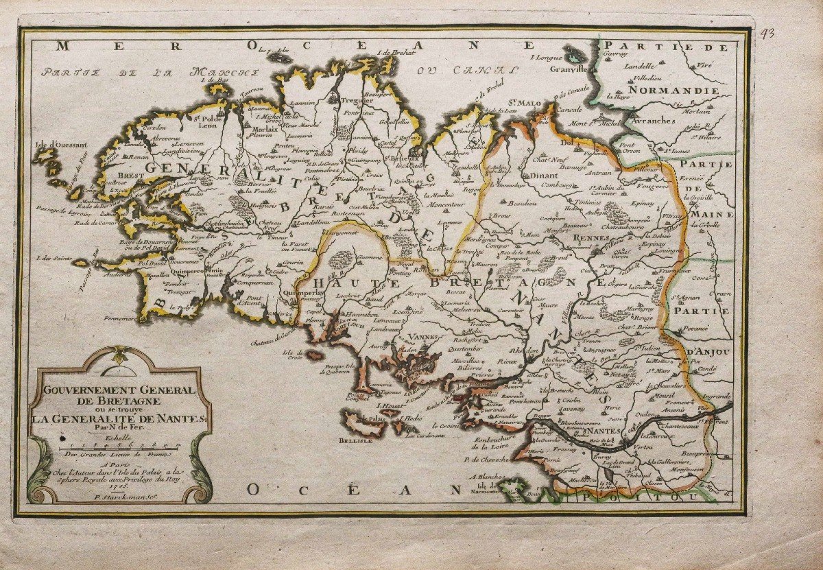 Ancient Geographical Map Of Brittany – Pays Nantais-photo-2