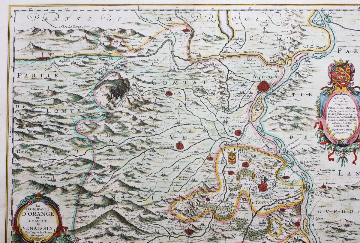 Old Geographical Map Of Venaissin – Avignon-photo-2