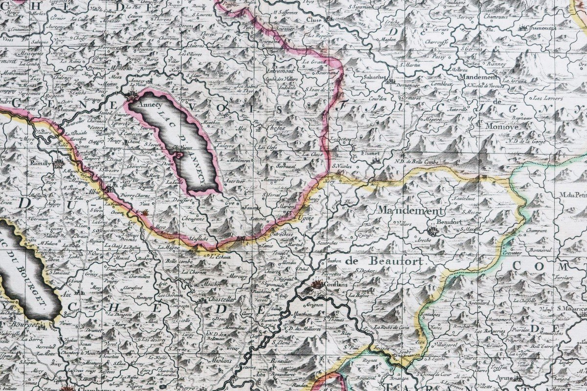 Old Geographic Map Of Savoy-photo-3