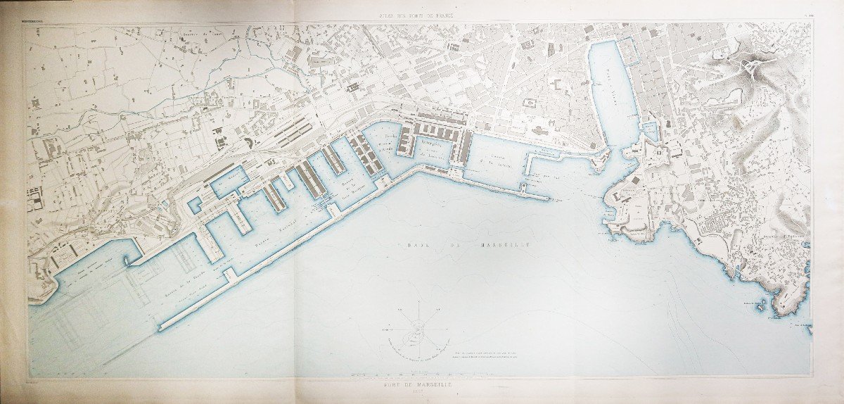 Carte Marine Ancienne – Port De Marseille