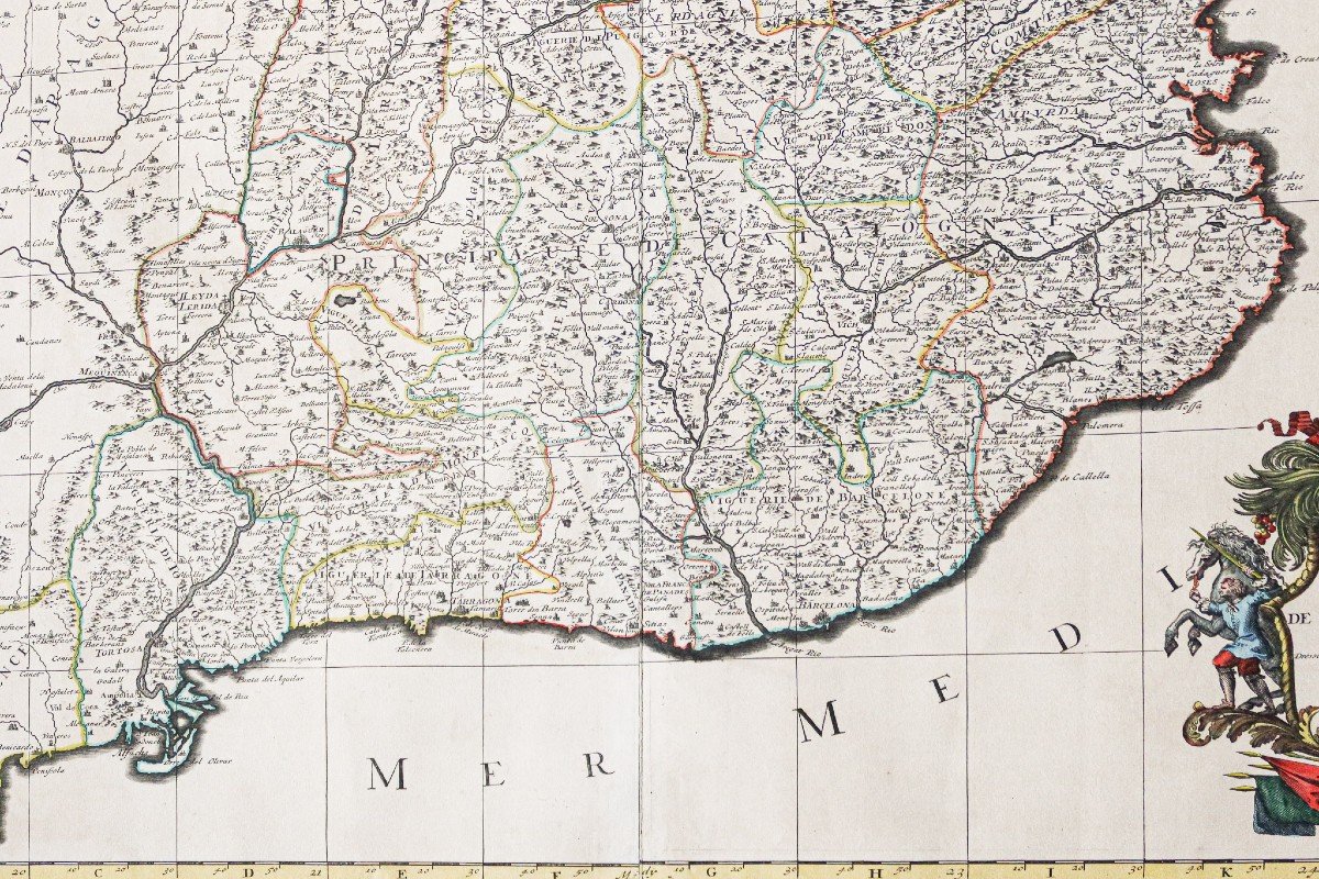 Old Geographic Map Of Catalonia-photo-2