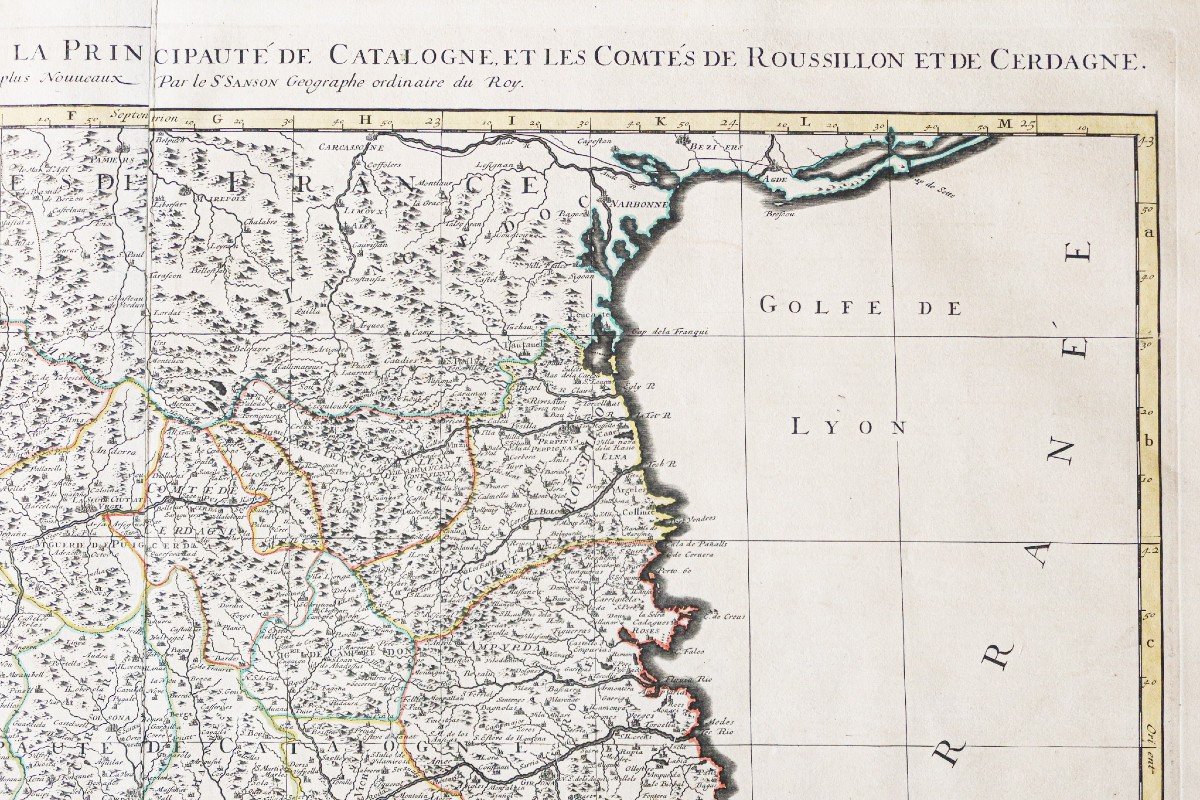 Old Geographic Map Of Catalonia-photo-4