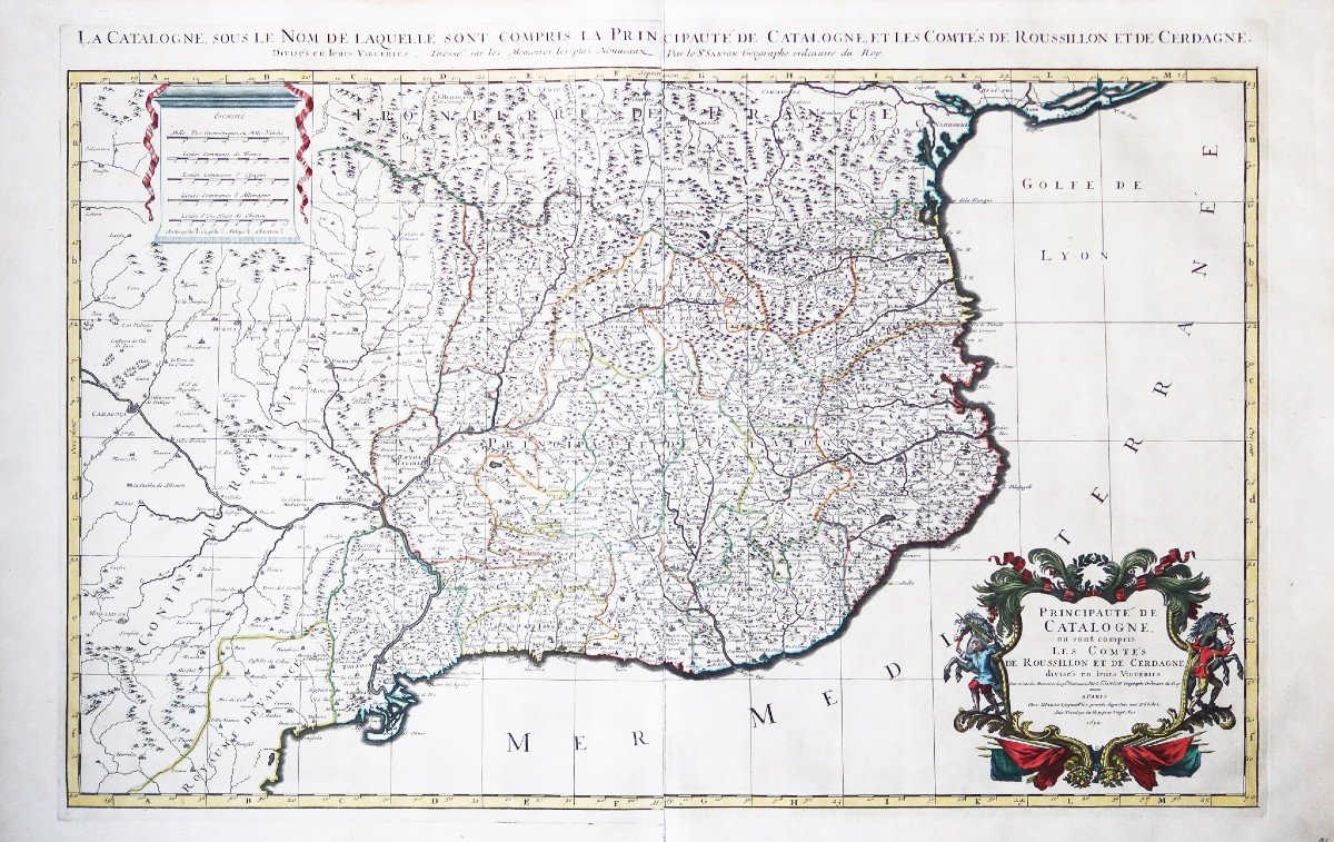 Old Geographic Map Of Catalonia-photo-1