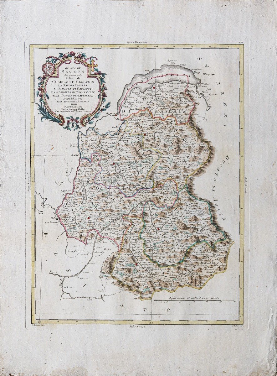 Old Geographic Map Of Savoy-photo-2