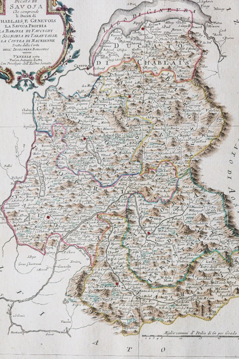 Old Geographic Map Of Savoy-photo-3