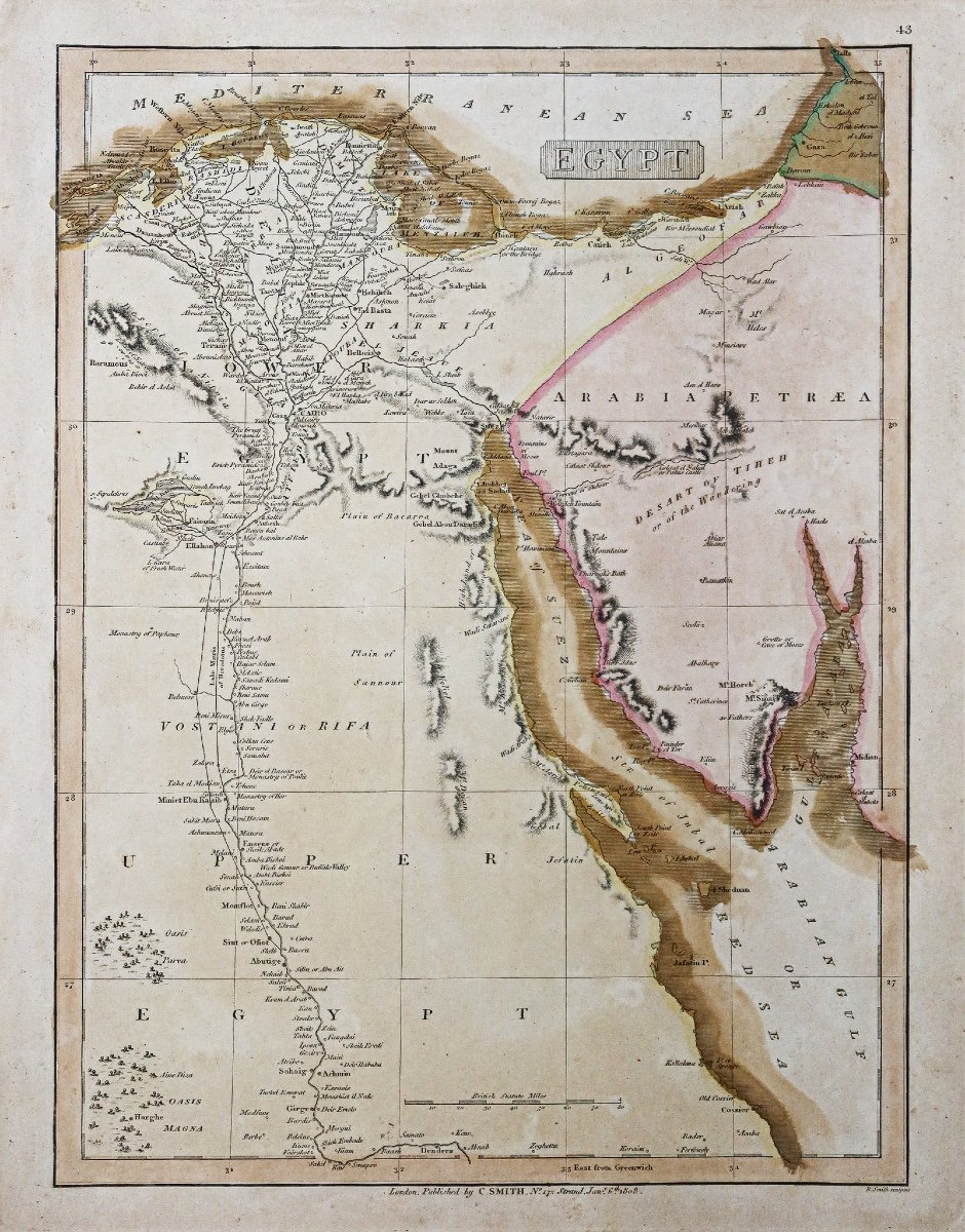 Carte Géographique Ancienne De L’egypte