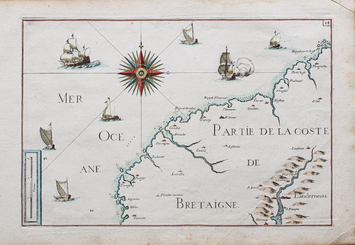 Marine Chart From Tremazan To Pont-christ – Landerneau-photo-2