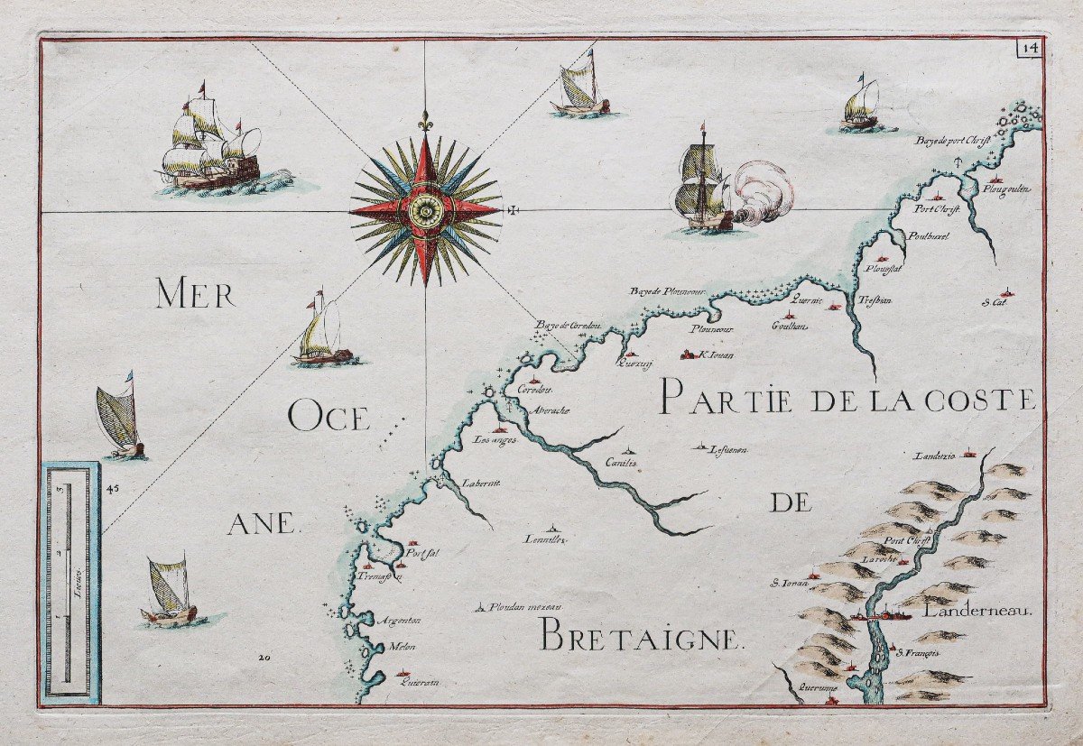 Marine Chart From Tremazan To Pont-christ – Landerneau