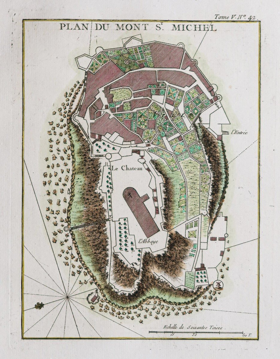 Old Plan Of Mont Saint Michel