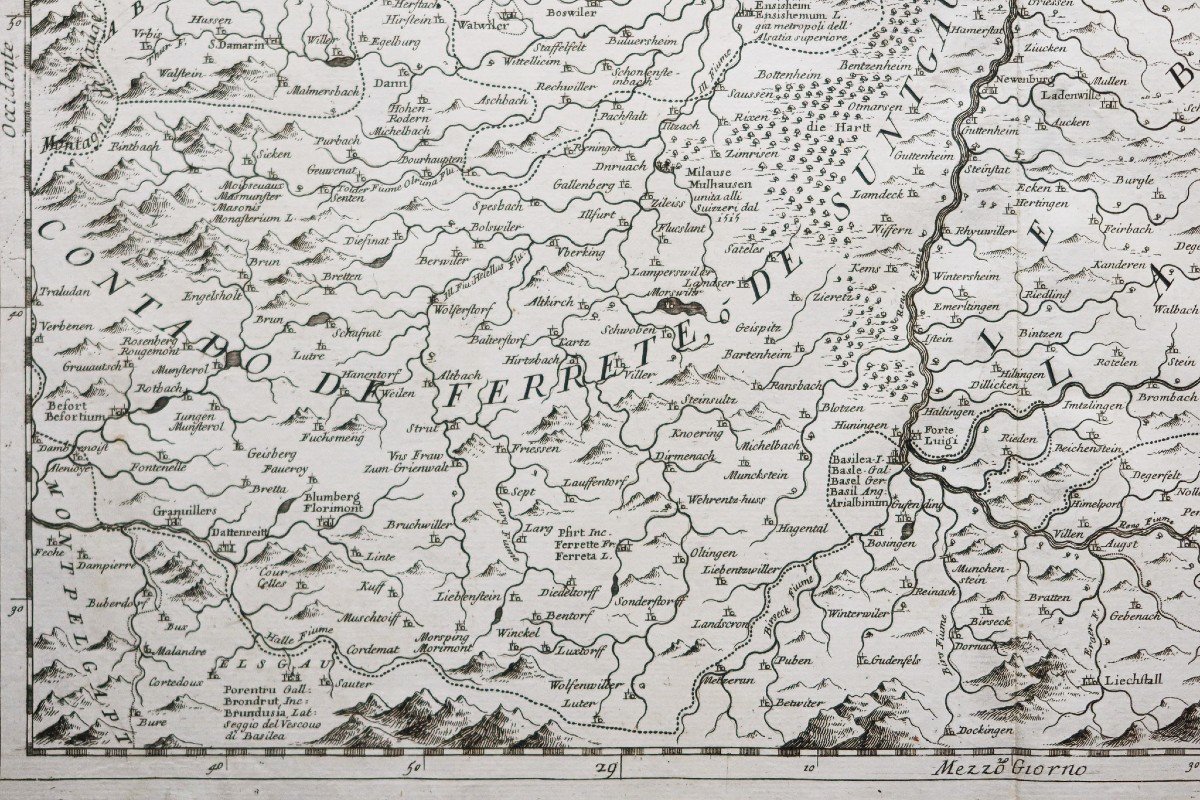 Old Geographic Map Of Alsace-photo-2