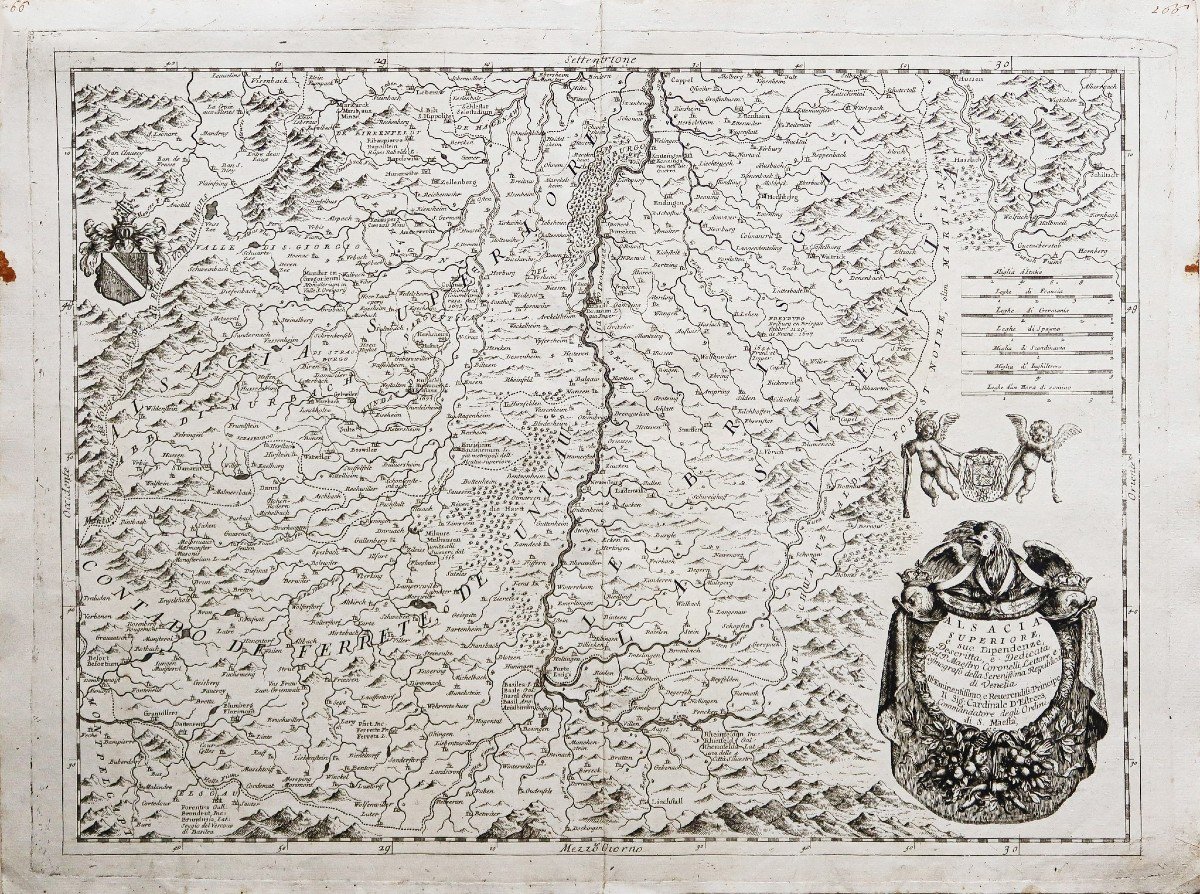 Old Geographic Map Of Alsace-photo-2