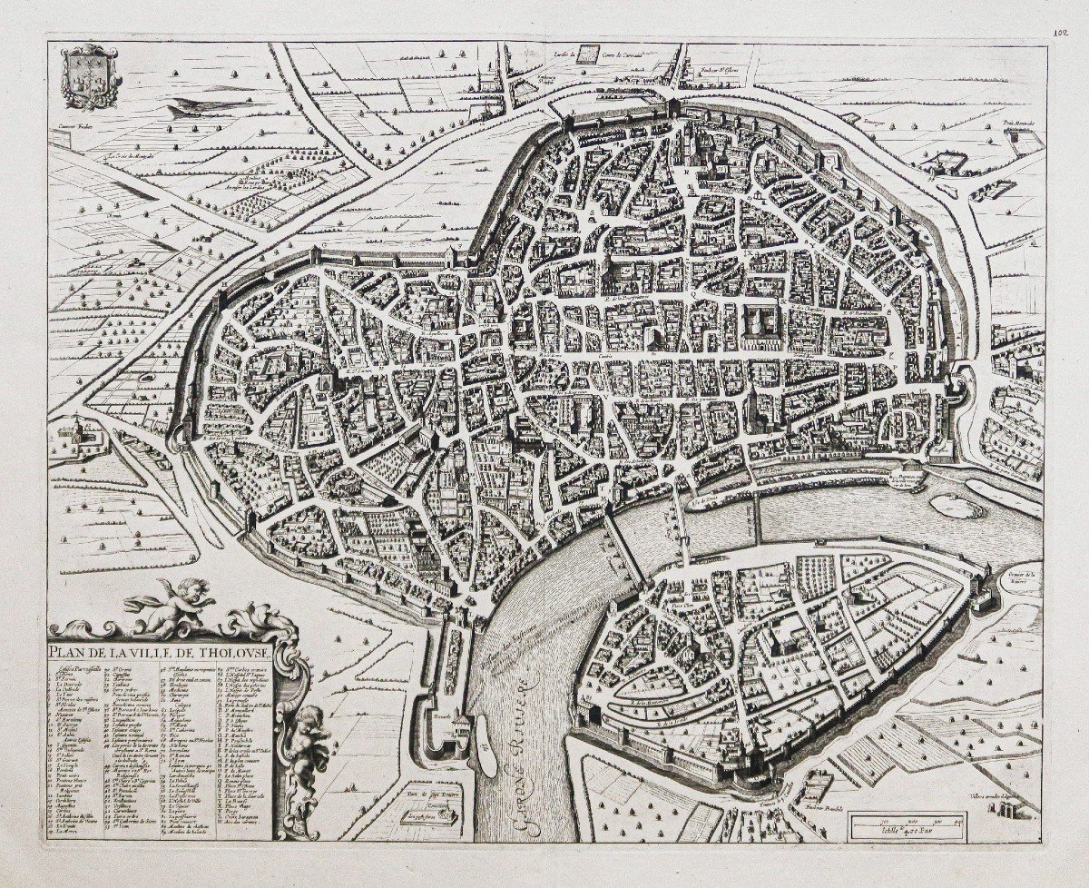 Old Map Of Toulouse