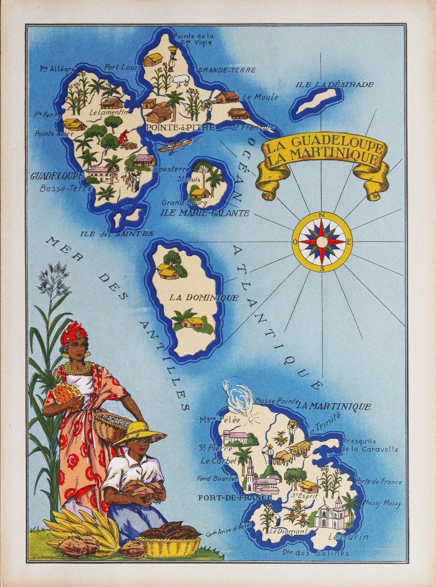 Old Map Of The Antilles